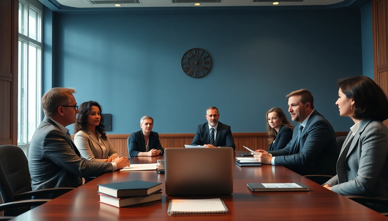 Nationwide Truck Accident Attorneys collaborating on a case in a conference room setting.